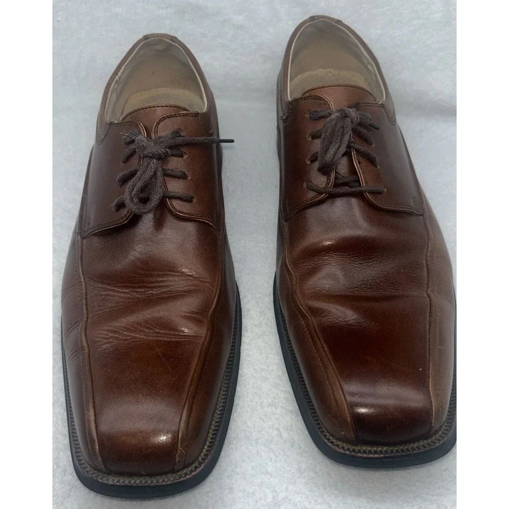 Florsheim‎ Men's Shoes Brown Leather Comfortech Bike Toe Lace Up Size 10D